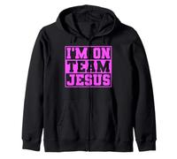 Im On Team Jesus Scripture Bible Verse Christian Prayer Lord Zip Hoodie