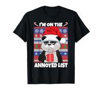 I'm On The Annoyed List Mad Anti Christmas Panda T-Shirt