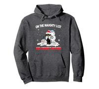 I'm On The Naughty List And I Regret Nothing Black Cat Pullover Hoodie