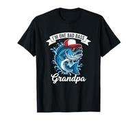 I'm One Bad Bass Grandpa Bass Fishing Father's Day T-Shirt