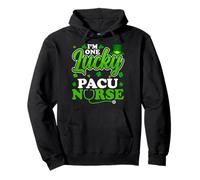I'm One Lucky PACU Nurse St. Patricks Day Shamrock Leaf Pullover Hoodie