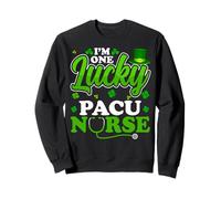 I'm One Lucky PACU Nurse St. Patricks Day Shamrock Leaf Sweatshirt