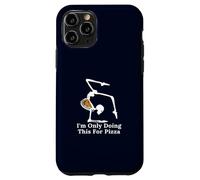 I'm Only Doing This For Pizza Funny Yoga Poses Skeleton Case for iPhone 11 Pro
