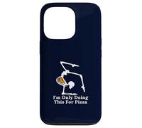 I'm Only Doing This For Pizza Funny Yoga Poses Skeleton Case for iPhone 13 Pro