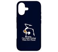 I'm Only Doing This For Pizza Funny Yoga Poses Skeleton Case for iPhone 17