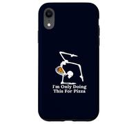 I'm Only Doing This For Pizza Funny Yoga Poses Skeleton Case for iPhone XR