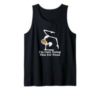 I'm Only Doing This for Pizza Funny Yoga Poses Skeleton Tank Top
