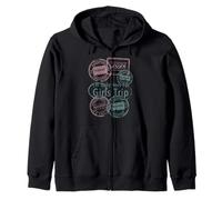 I'm Only Here For Girls Trip Matching 2026 Passport Stamp Zip Hoodie