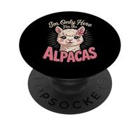 I'm Only Here For The Alpacas Farm PopSockets Adhesive PopGrip