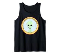 I'm Only Here for The Beer (Funny Statement & Alien Graphic) Tank Top