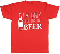 I'm Only Here for The Beer Mens Short Sleeve T-Shirt Red