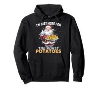 I'm Only Here For The Roast Potatoes Santa Funny Christmas Pullover Hoodie