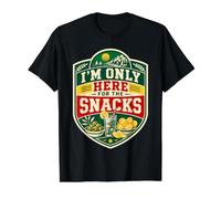 I'm Only Here for The Snacks Funny Foodie Humor Value Graphic T-Shirt, Men, Black, M