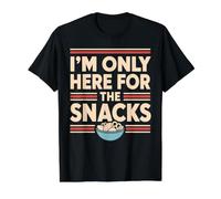I'm Only Here for The Snacks Humorous Eating Value Graphic T-Shirt, Men, Black, L