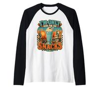 I'm Only Here for The Snacks Retro Diner Milkshake Raglan Baseball Tee