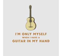 I'm Only Myself When I Have A Guitar In My Hand Men's T-Shirt - Grey - 5XL - Grey