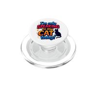 I'm Only Speaking To My Cat Today Funny Cat Saying PopSockets PopGrip for MagSafe