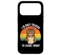 I'm Only Talking To Jesus Today Cat Coffee Case for iPhone 17 Pro Max