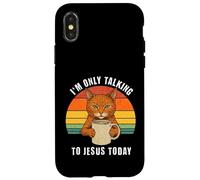 I'm Only Talking To Jesus Today Cat Coffee Case for iPhone X/XS