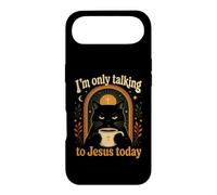 I'm Only Talking to Jesus Today Funny Black Cat Coffee Humor Case for iPhone Air