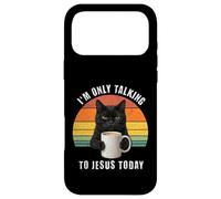 I'm Only Talking To Jesus Today Grumpy Black Cat Coffee Case for iPhone 17 Pro Max