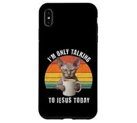 I'm Only Talking To Jesus Today Sphynx Cat Coffee Funny Case for iPhone XS Max