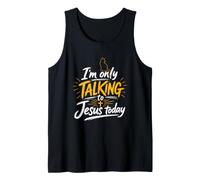 I'm ONLY Talking to Jesus Today Unisex Praying Cat Tank Top