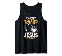 I'm ONLY Talking to Jesus Today Unisex Praying Cat Tank Top