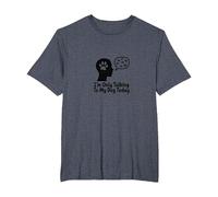 I'm Only Talking to My Dog Today Dog Lover T-Shirt, Men's Big and Tall, Heather Blue, 3X Tall