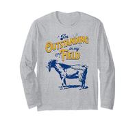 I'm Outstanding in My Field Goat Pun for Farmers Dad Joke Long Sleeve T-Shirt