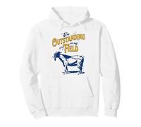 I'm Outstanding In My Field Goat Pun for Farmers Dad Joke Pullover Hoodie