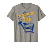 I'm Outstanding in My Field Goat Pun for Farmers Dad Joke T-Shirt