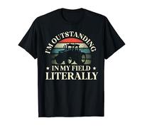 I'm Outstanding In My Field Literally Farming Tractor Ranch T-Shirt
