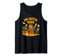 I'm Outta Here: Funny Quitting Job Office Humour Tank Top