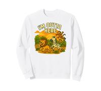 I'm Outta Here: Funny Zoo Escape Animals Freedom Slogan Sweatshirt