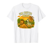 I'm Outta Here: Funny Zoo Escape Animals Freedom Slogan T-Shirt