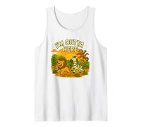 I'm Outta Here: Funny Zoo Escape Animals Freedom Slogan Tank Top