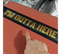 I'm Outta Here Sash with Gold Foil,New Chapter Sash - Going Away,Retirement, Graduation,Divorce,Coworker Leaving Gift