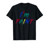 I'm Paint - I Love to Finger Paint I Heart to Finger Paint Value Graphic T-Shirt, Men, Black, L