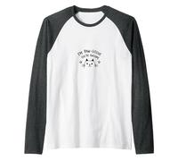 I'm Paw-sitive You're Awesome Cat Lover Encouragement Raglan Baseball Tee, Men, Dark Heather/White, XXL