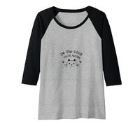 I'm Paw-sitive You're Awesome Cat Lover Encouragement Raglan Baseball Tee, Women, Black/Athletic Heather, L