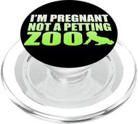 I'm Pregnant Not A Petting Zoo Graphic - Funny Pregnancy PopSockets PopGrip for MagSafe