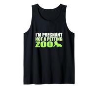 I'm Pregnant Not A Petting Zoo Graphic - Funny Pregnancy Tank Top