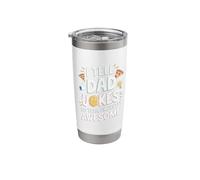I'm Pretty Awesome Papa Daddy Joke Father Funny Dad Jokes Stainless Steel Insulated Tumbler