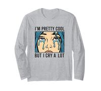 I'm Pretty Cool But I Cry A Lot - Retro Comic Book - Pop Art Long Sleeve T-Shirt