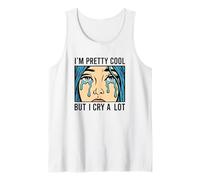 I'm Pretty Cool But I Cry A Lot - Retro Comic Book - Pop Art Tank Top