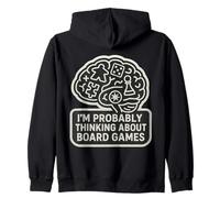 I'm Probably Thinking About Boardgames Tabletop Games Lover Zip Hoodie