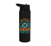 I'm Proof That God Answers Prayers Stainless Steel Insulated Water Bottle