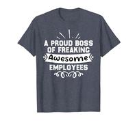 I'm Proud boss of Freaking Awesome Employees T-Shirt, Men, Heather Blue, 5X-Large