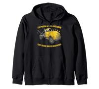 I'm Proud Of My Awesome Truck Driver Daughter Tow Truck Zip Hoodie